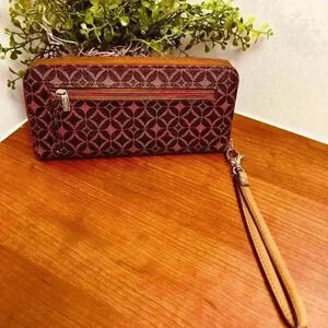 Vintage Fossil Long Zip Wallet